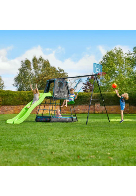 TP Toys Preliezaèka Explorer a zvlnená myk¾avka, hojdaèka a basketbalový kô